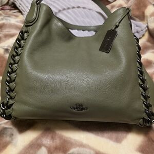 Coach Edie Whipstitch Shoulder Bag,Gun Metal Hardware Surplus Green